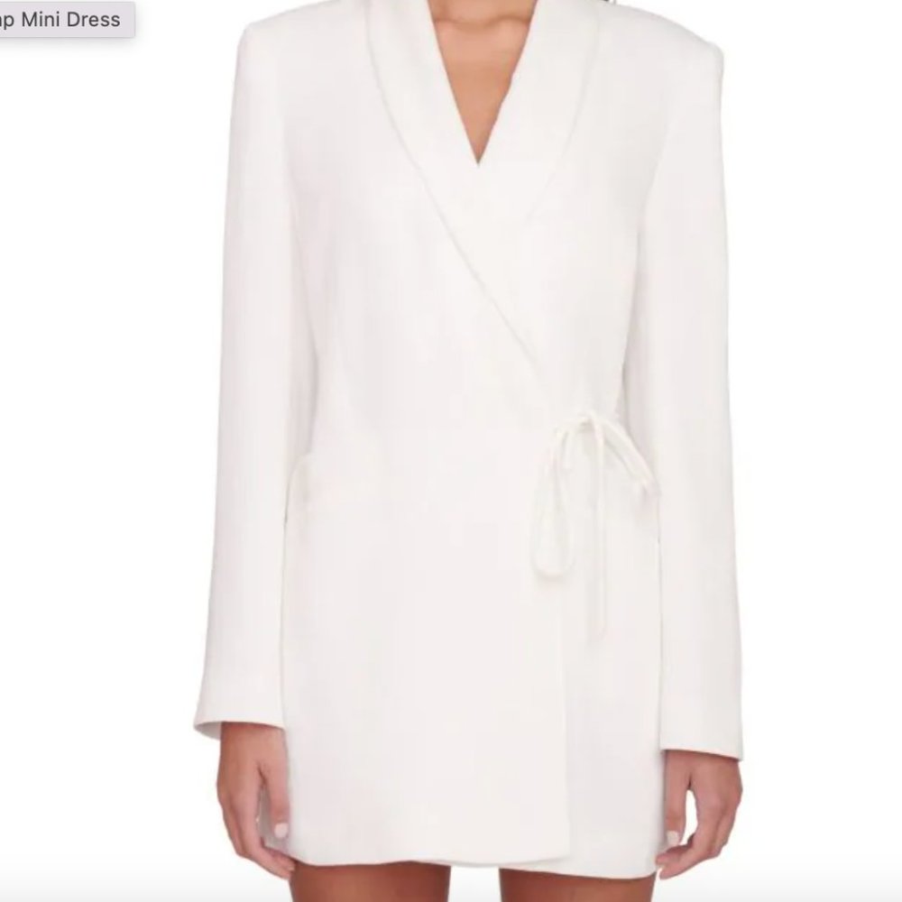 NWT STAUD Everly Blazer Wrap Mini Dress Size Small